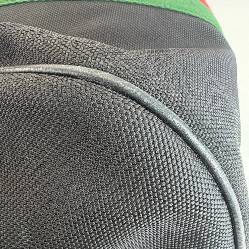 Gucci Sherry Line Web Canvas Black Stripe Backpack - Picture 14 of 15